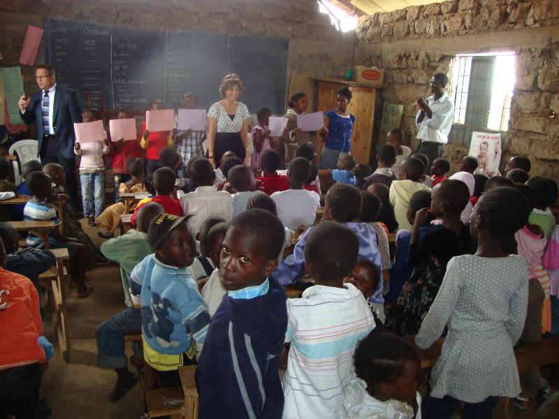 Ministering to the children in Karibongi